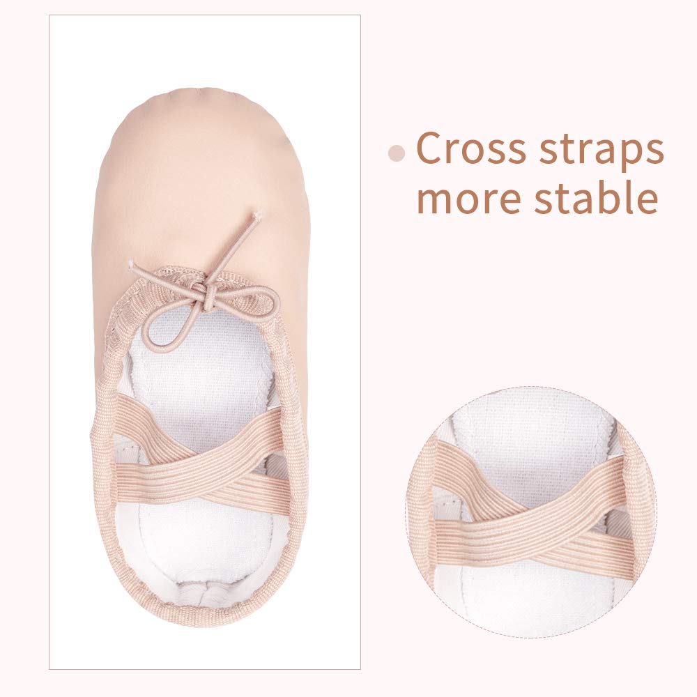 Stelle Ballet Shoes for Girls Toddler Soft Leather Split Sole Jansha Store