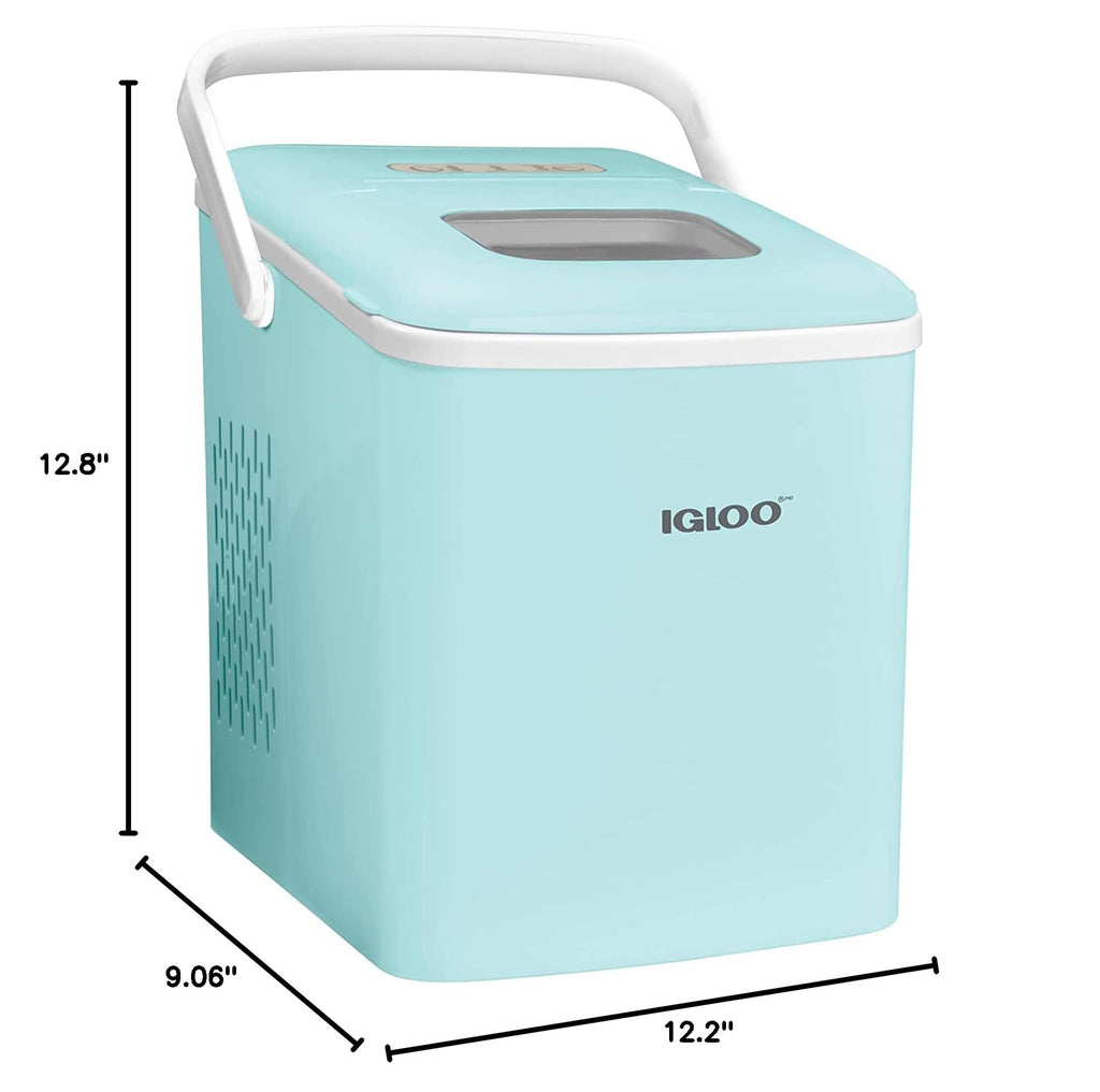 Igloo Portable Ice Maker with Scoop - Ice Maker with LED Control Panel & 1.5 Quart Water Tank - Stainless Ice Cube Maker Produces 26 Lbs. of Ice in 24 Hours with 9 Large or Small Cubes in 7 Minutes Jansha Store