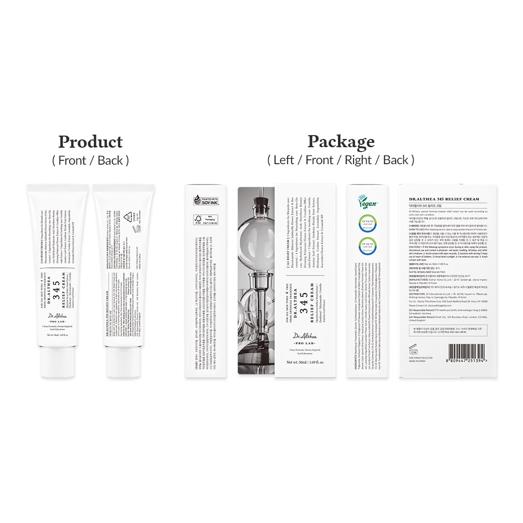 Dr.Althea 345 Relief Cream, 1.69 Fl Oz (Ver.2 - Pack of 2) Jansha Store