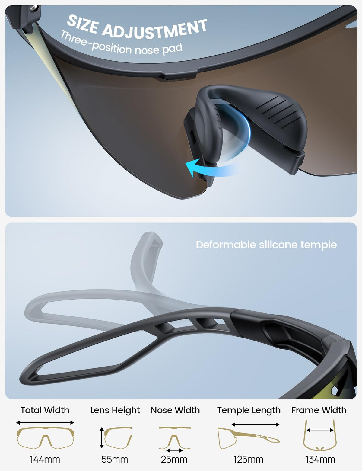 Lamicall 24g Polarized Sports Sunglasses for Men Women - UV400 Protection Sun Glasses for Baseball Running Cycling Fishing Jansha Store