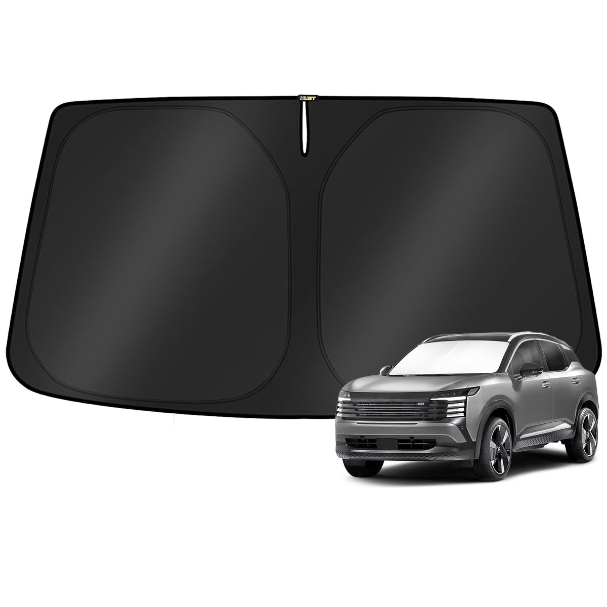 KUST Windshield Sun Shade for 2017-2026 Tesla Model Y/Model 3 Sunshade Accessories (Fit 2025-2026 Model Y Juniper / 2024 Model 3 Highland) Upgraded Foldable Sunshade, Blocks UV Rays Keep Car Cool Jansha Store