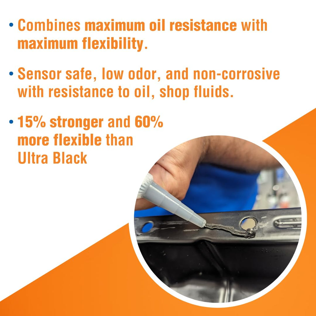 Permatex 82180 Ultra Black Maximum Oil Resistance RTV Silicone Gasket Maker, Sensor Safe and Non-Corrosive, for High Flex and Oil Resistant Applications 3 oz Jansha Store