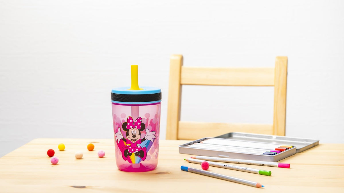 Zak Designs Blippi Kelso Toddler Cups For Travel or At Home, 2-Count Durable Plastic Sippy Cups With Leak-Proof Design is Perfect For Kids (Blippi), 15 Ounces (Pack of 12) Jansha Store