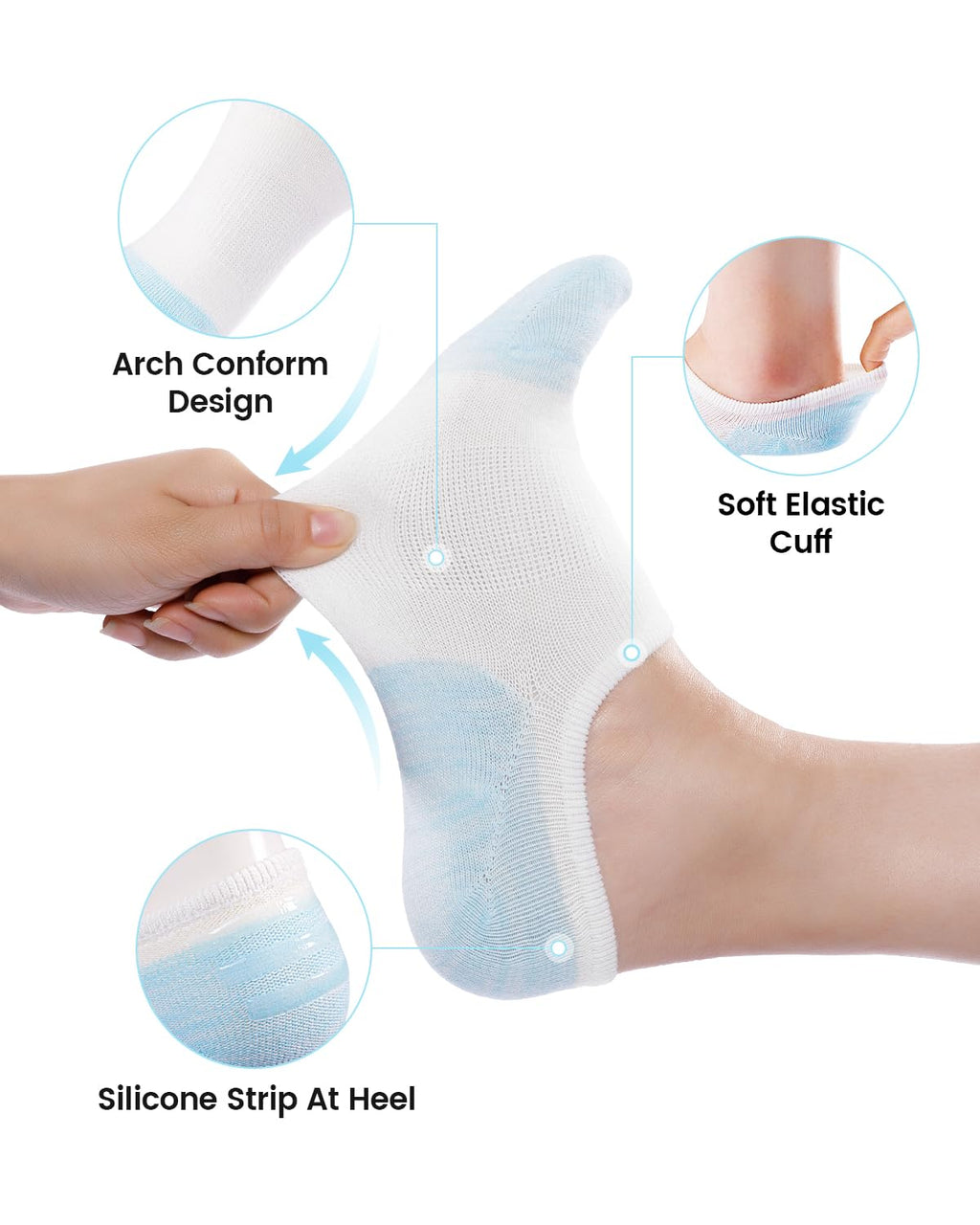 IDEGG Women & Men No Show Low Cut Anti‑Slip Casual Sports Running Socks Jansha Store