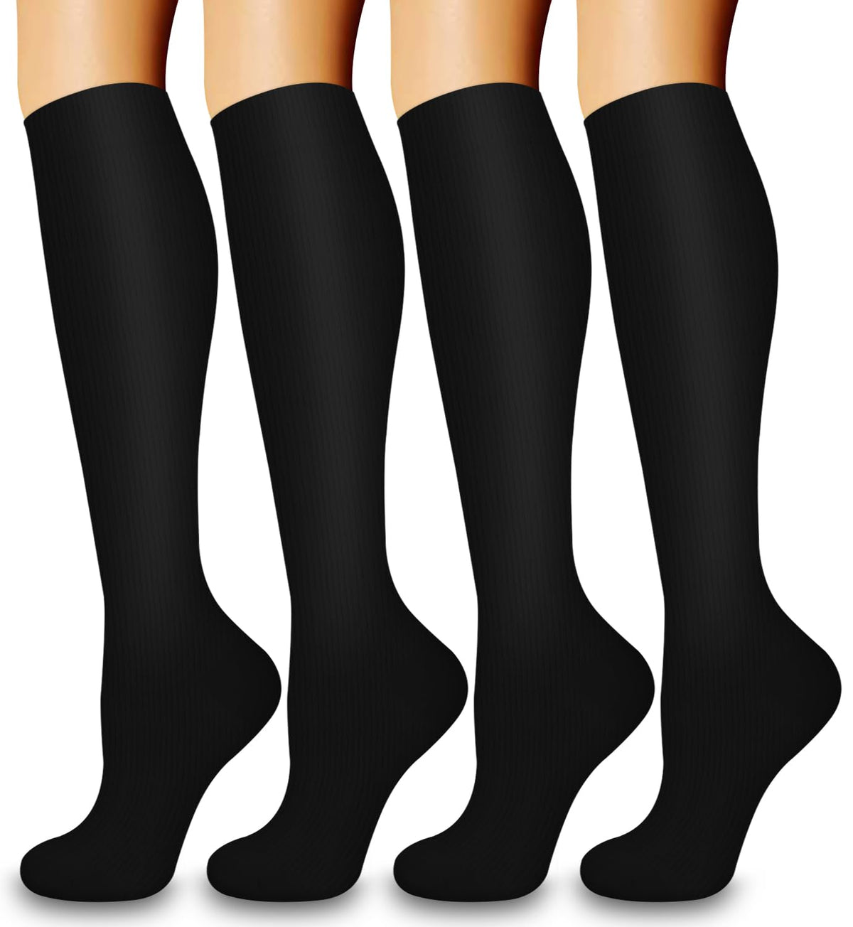 Laite Hebe 4 Pairs-Compression Socks for Women&Men Circulation-Best Support for Nurses,Running,Athletic Jansha Store
