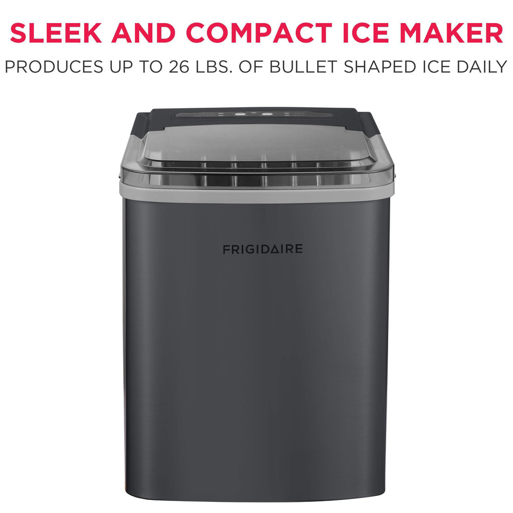 Frigidaire 26 Lbs per Day Portable Compact Maker, Ice Making Machine, Stainless, Medium Jansha Store