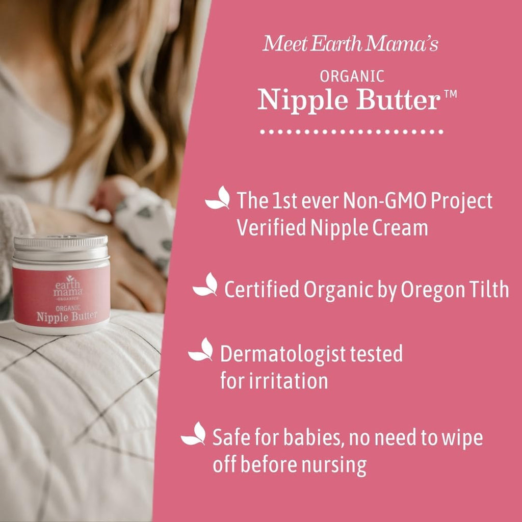 Earth Mama Organic Nipple Butter, Lanolin-Free Breastfeeding Cream, 2 fl oz Jansha Store