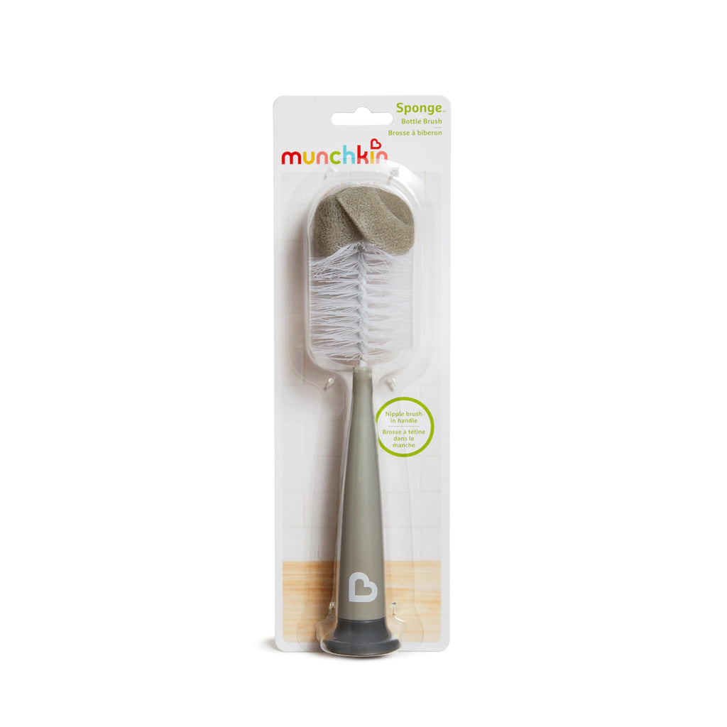 Munchkin Sponge Bottle Brush, Grey/Sage, 2 Count (Pack of 1) Jansha Store