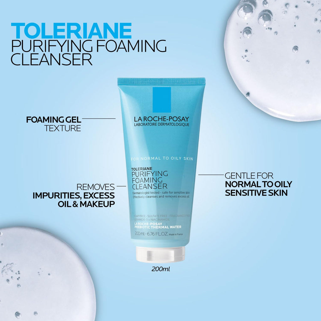 La Roche-Posay Toleriane Purifying Foaming Facial Cleanser with Niacinamide Jansha Store