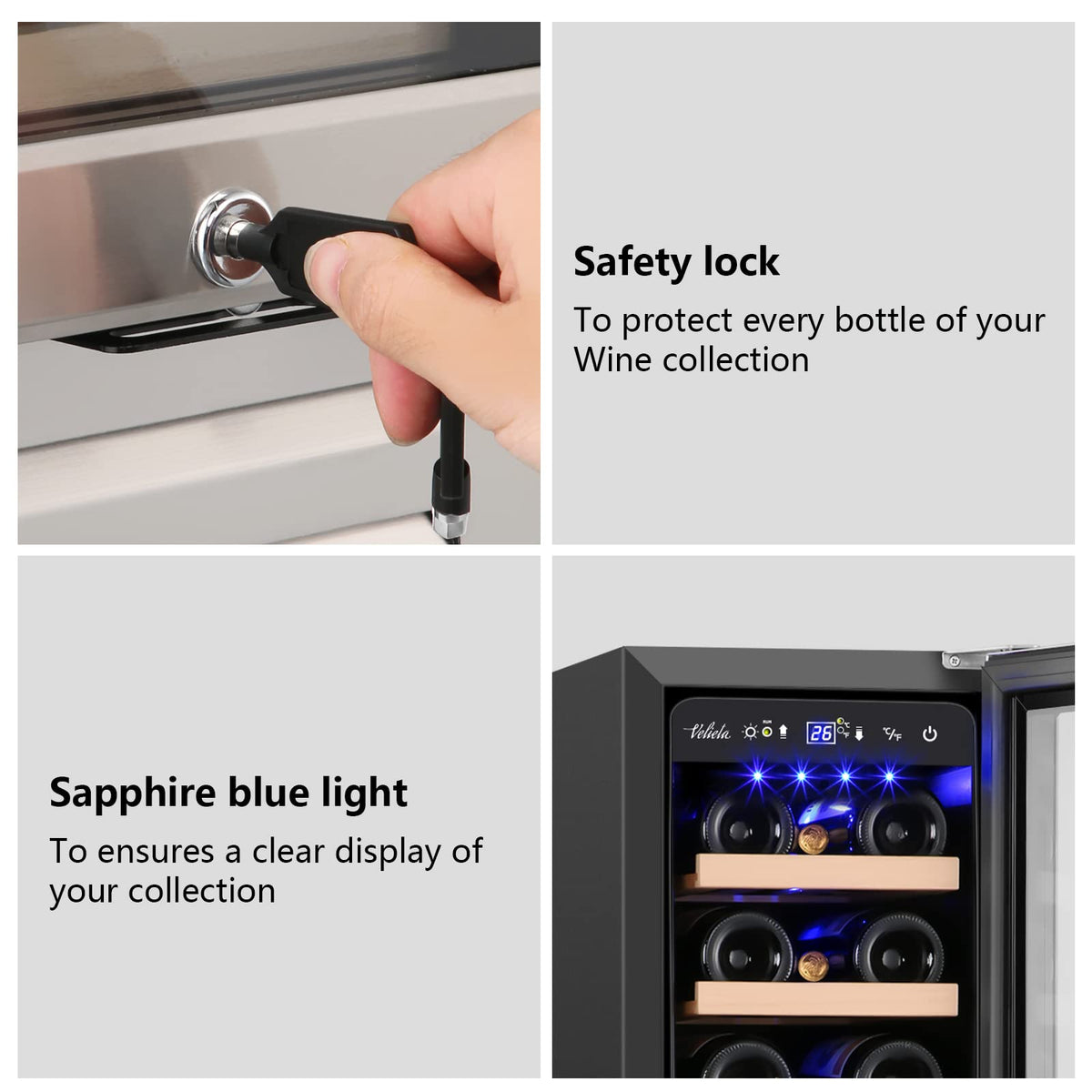 24 Inch Upgraded Dual Zone Wine and Beverage Refrigerator Cooler Jansha Store