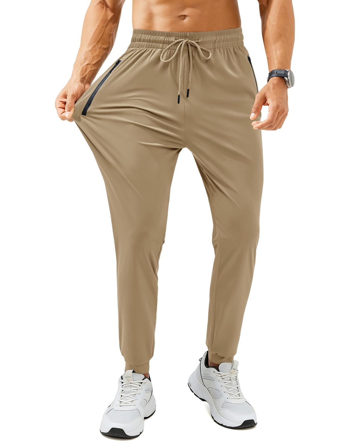 Mens Sweatpants with Zipper Pockets Lightweight Athletic Joggers for Workout Running Gym Track Casual Wear Jansha Store