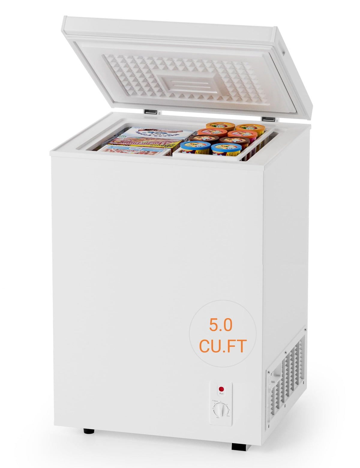 7.0 Cu Ft Chest Freezer - Energy Saving Quiet Top Open Door Mini Freezer Adjustable 6 Thermostat - Compact Small Deep Freezer w/Removable Basket and Defrost Water Drain for Home/Apartment/Garage Jansha Store