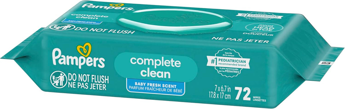 Pampers Complete Clean Baby Wipes - Fresh Scent 1X 72 Count Jansha Store