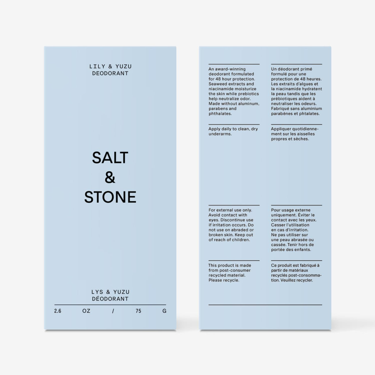 Salt & Stone Aluminum-Free Deodorant for Women & Men Saffron & Cedar 2.6 oz Jansha Store