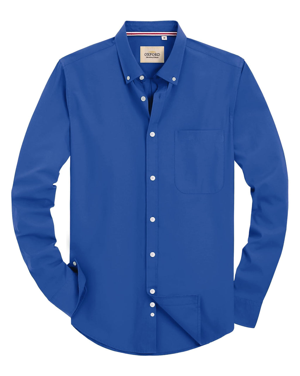 Alimens & Gentle Mens Solid Oxford Shirt Long Sleeve Dress Shirt Work Casual Button Down Shirts with Pocket Jansha Store