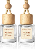 HoogaLife Car Air Freshener Diffuser 2 Pack Hanging Air Freshener Diffuser - Vanilla Cream Fragrance Oil Air D iffuser for Car, 45+ days Long Lasting Fragrance Made in USA C ar Air Fresheners (V54) Jansha Store