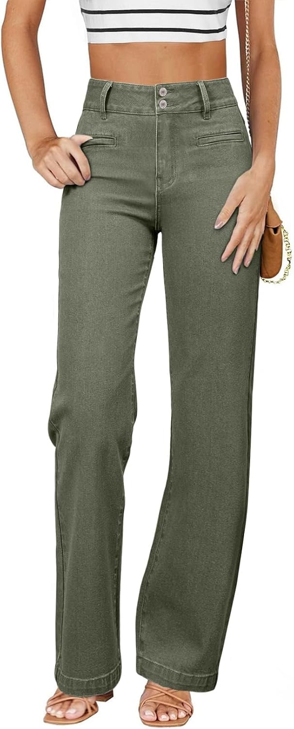 Sidefeel Jeans for Women High Waisted Straight Leg Denim Pants Jansha Store