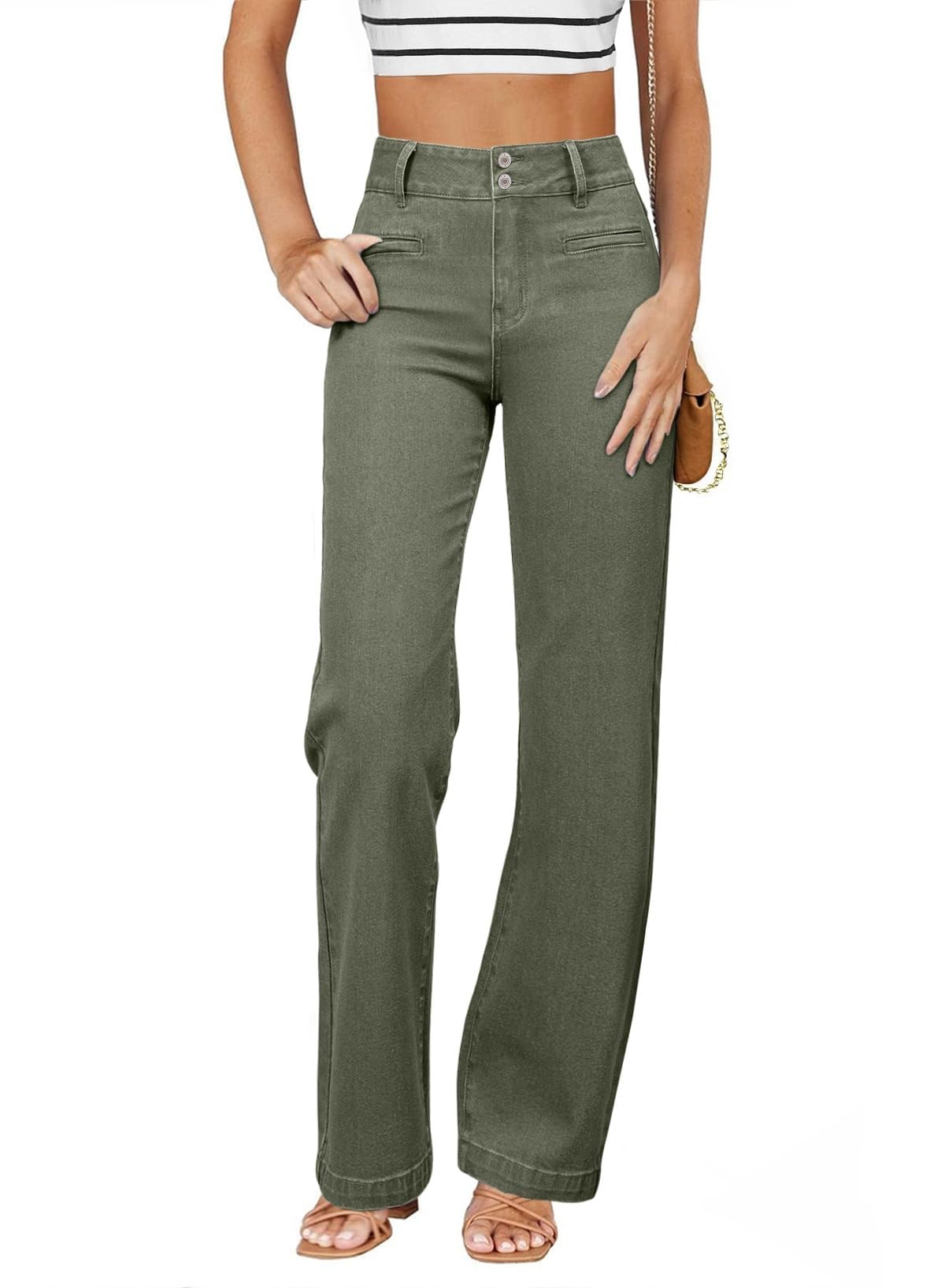 Sidefeel Jeans for Women High Waisted Straight Leg Denim Pants Jansha Store