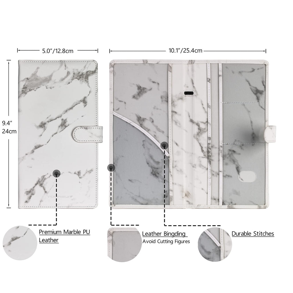 TOURSUIT Car Registration and Insurance Card Holder, Marble Black Jansha Store