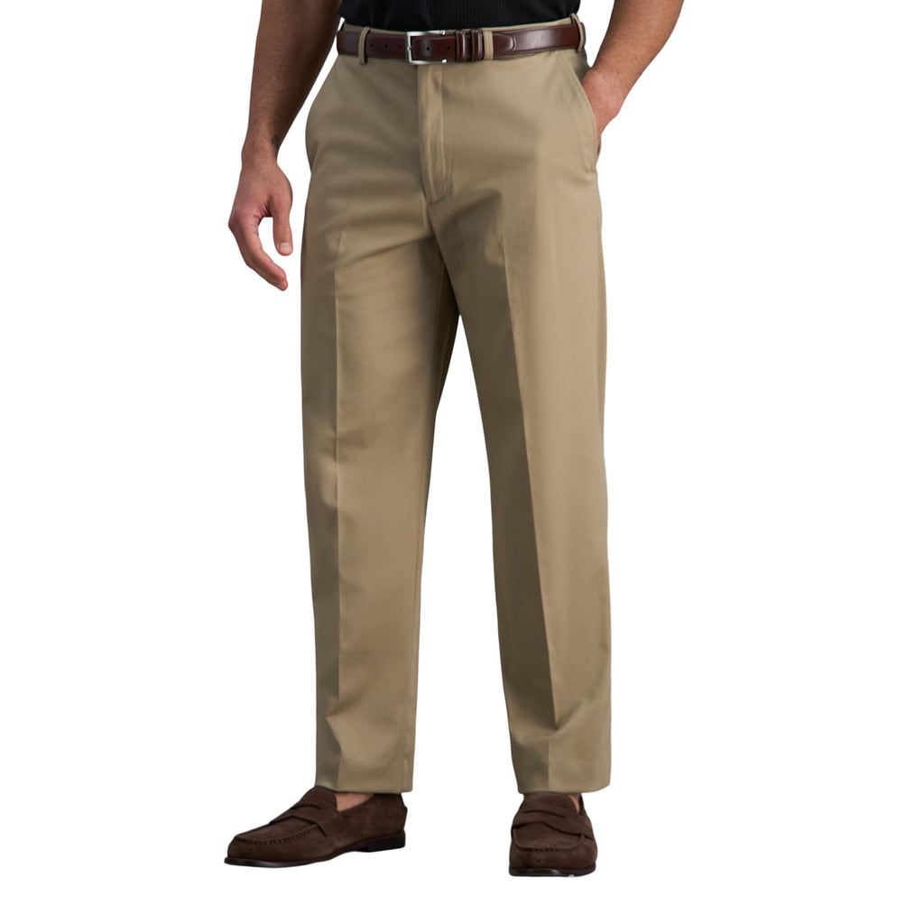 Haggar Men's Classic Fit Premium No Iron Khaki Pant Jansha Store