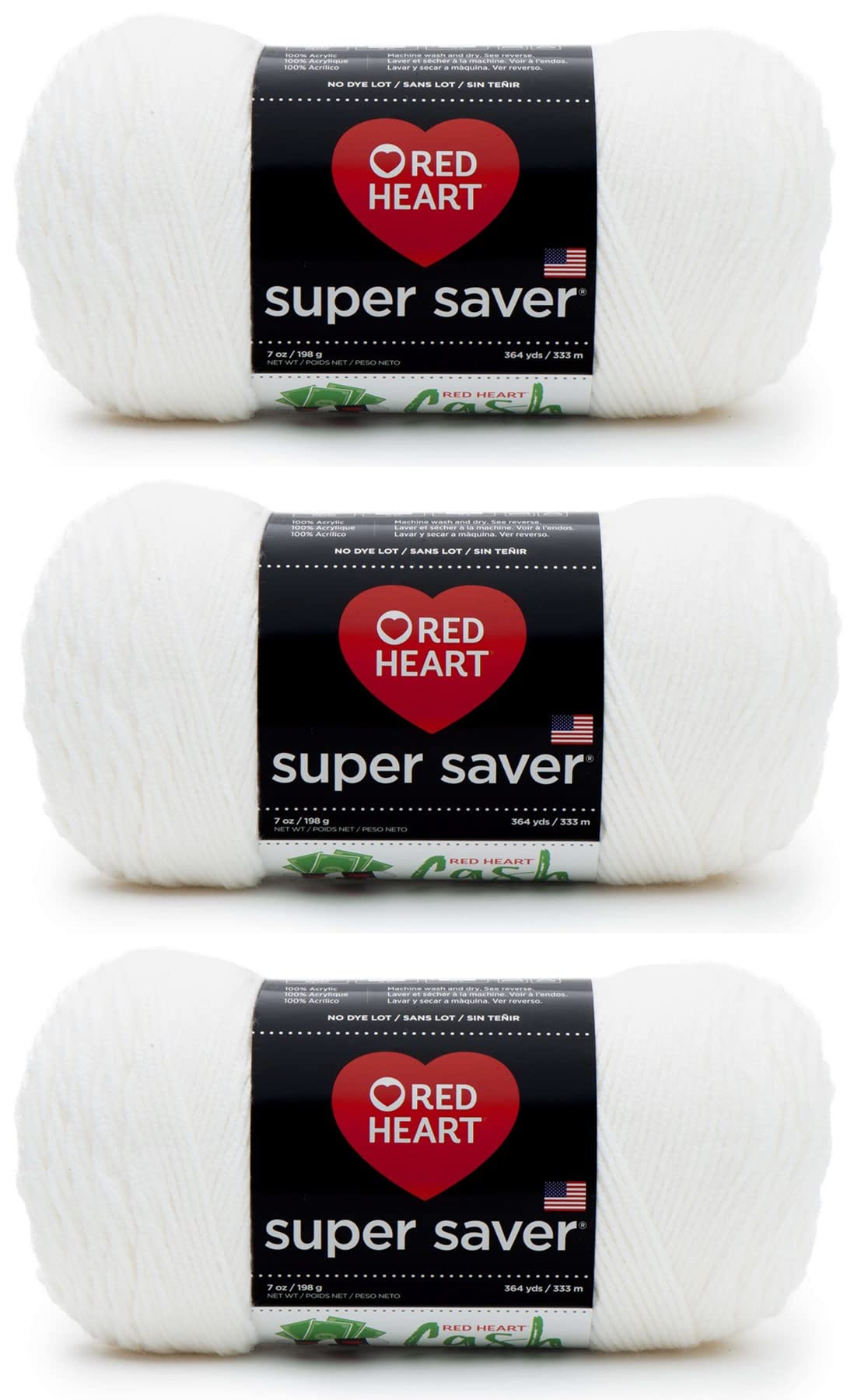 Red Heart Super Saver Yarn for Crocheting & Knitting, Medium Thyme, 3-Pack Jansha Store