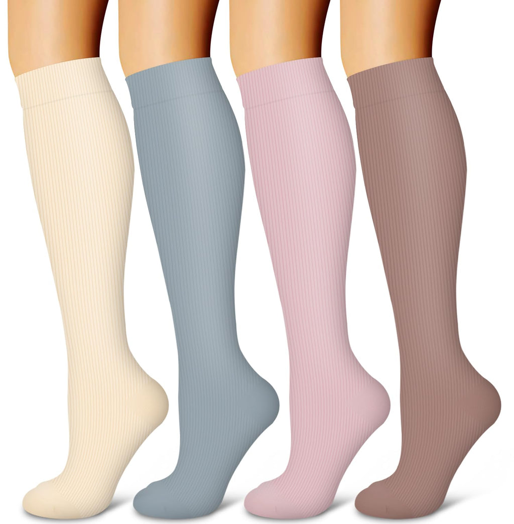 Laite Hebe 4 Pairs-Compression Socks for Women&Men Circulation-Best Support for Nurses,Running,Athletic Jansha Store
