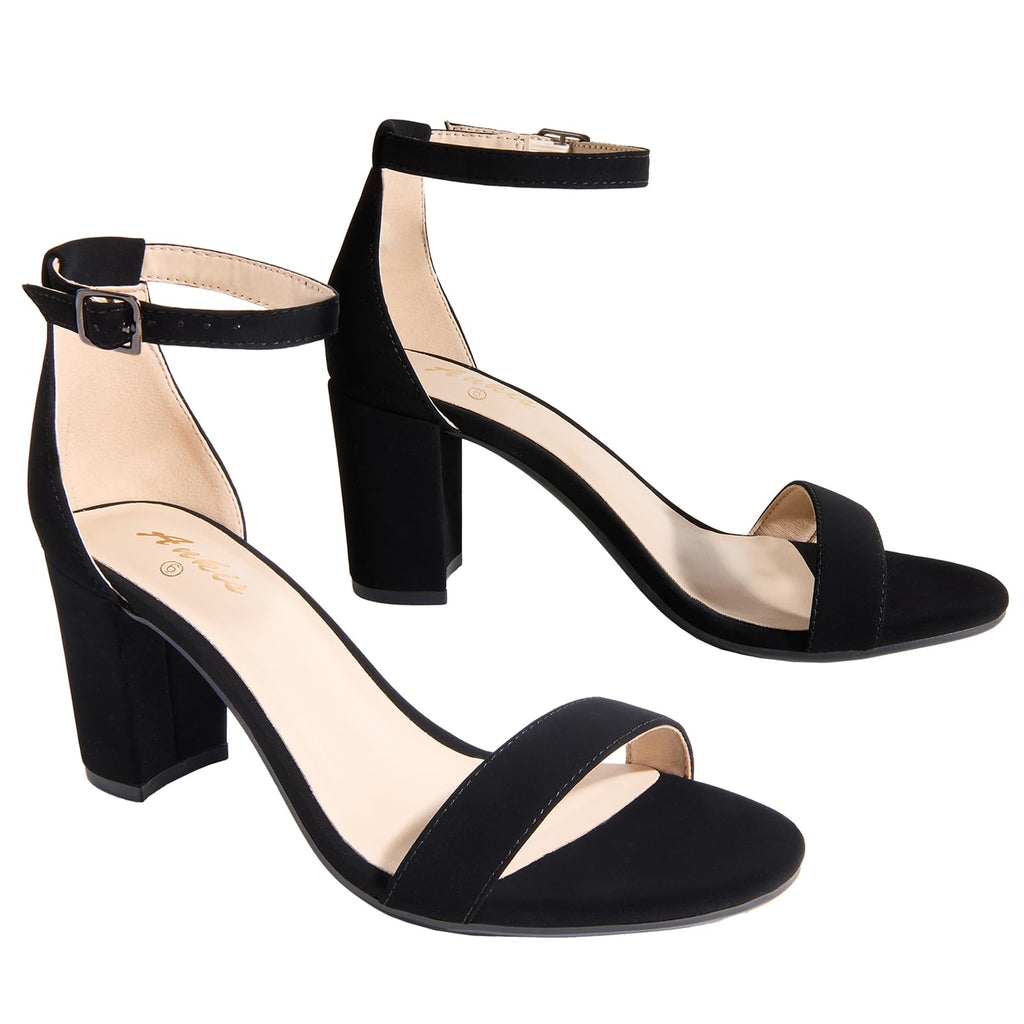 Ankis Heels for Women Open Toe Ankle Strap Chunky Heel Sandals 2.75 Inch Jansha Store