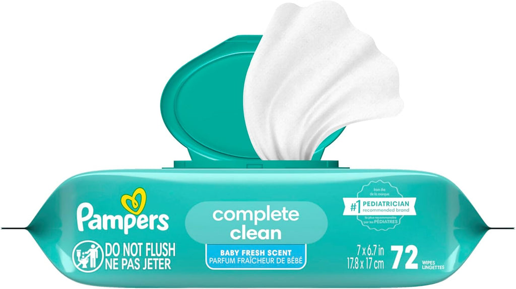 Pampers Complete Clean Baby Wipes - Fresh Scent 1X 72 Count Jansha Store