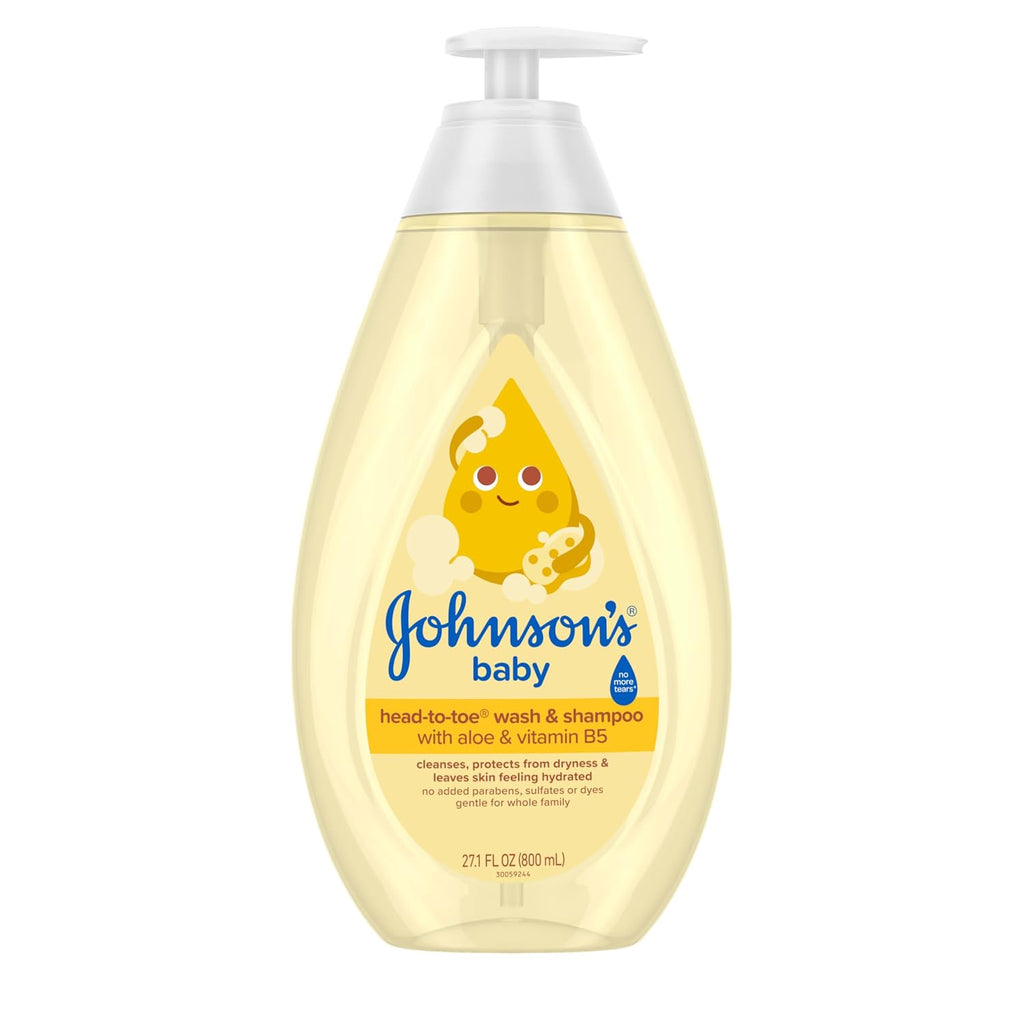 Johnson's Baby Head-to-Toe Wash & Shampoo, Tear Free, 27.1 fl. oz Jansha Store