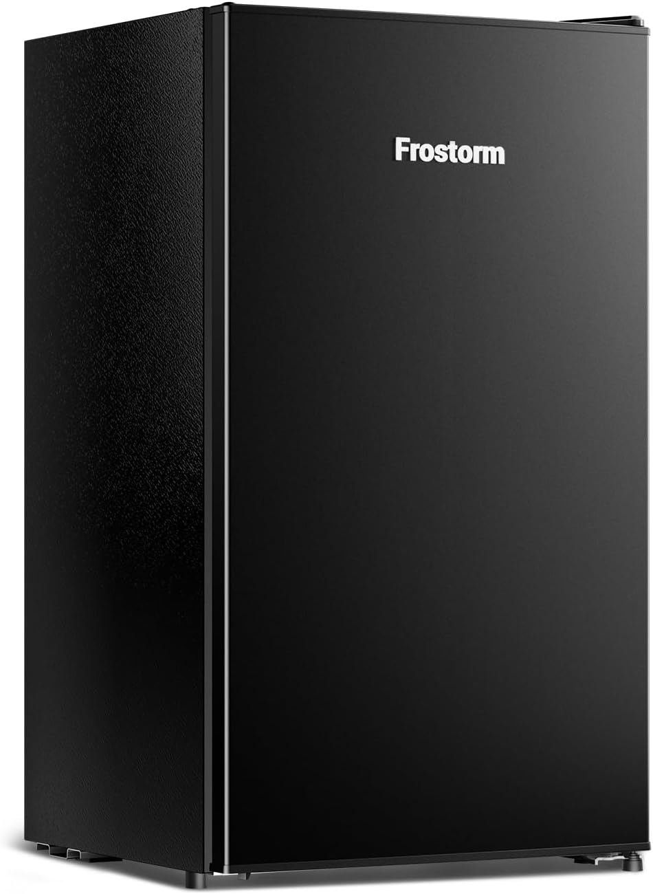 3.2 Cu Ft Mini Fridge with Freezer, Single Door Upright Freezer Jansha Store