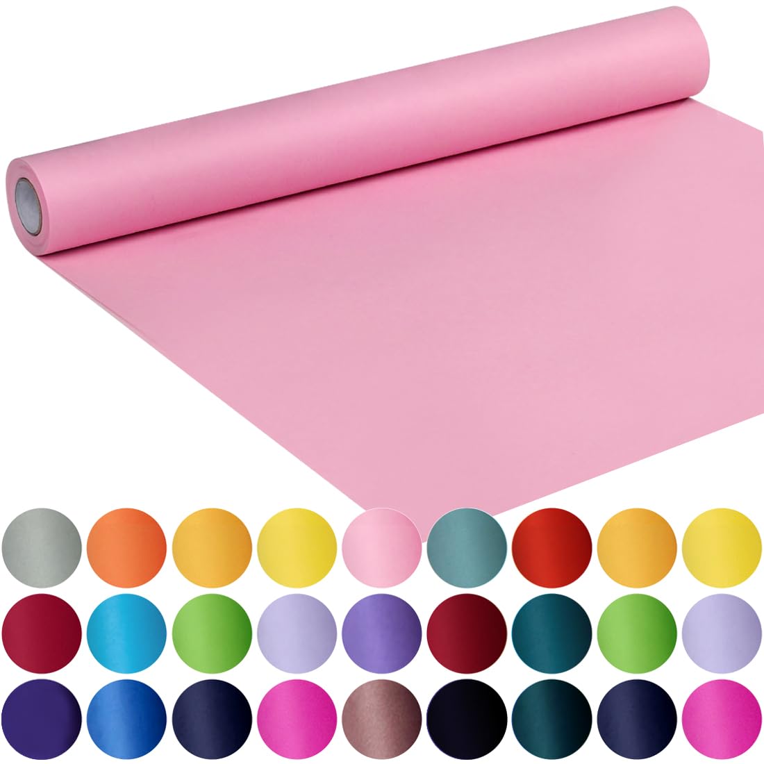 SMART&CASUAL 36" x 1,500" (125') Brown Kraft Craft Paper Roll for Gift Wrapping Bulletin Board Bouquet Flower Art Packing Parcel Table Covering 70GSM 50LB (Brown, 36" x 125') Jansha Store