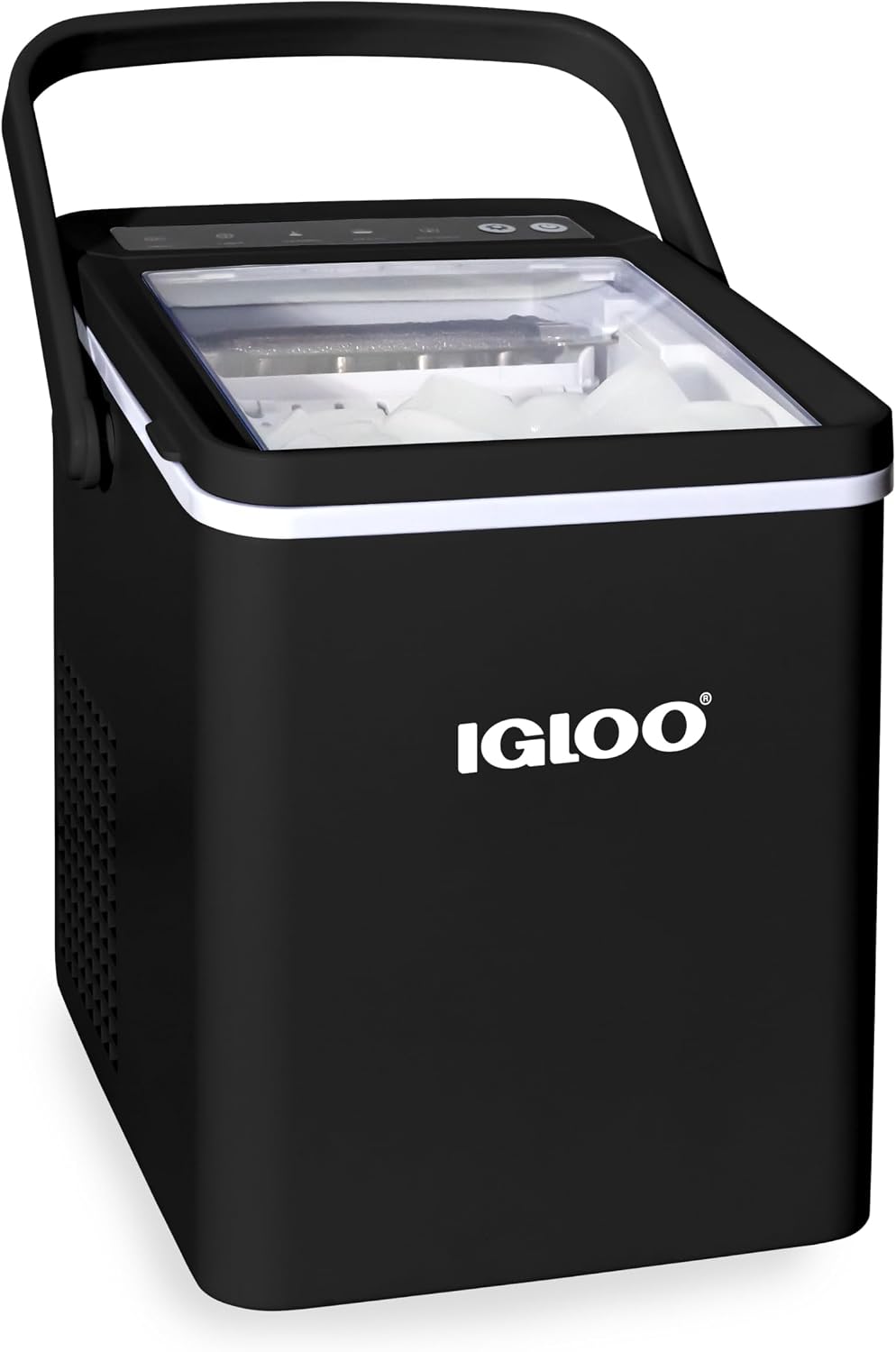 Igloo Premium Self-Cleaning Countertop Ice Maker Machine, Handled Portable Ice Maker, Produces 26 lbs. in 24 hrs. with Ice Cubes Ready in 6-8 Minutes, Comes with Ice Scoop and Basket Jansha Store