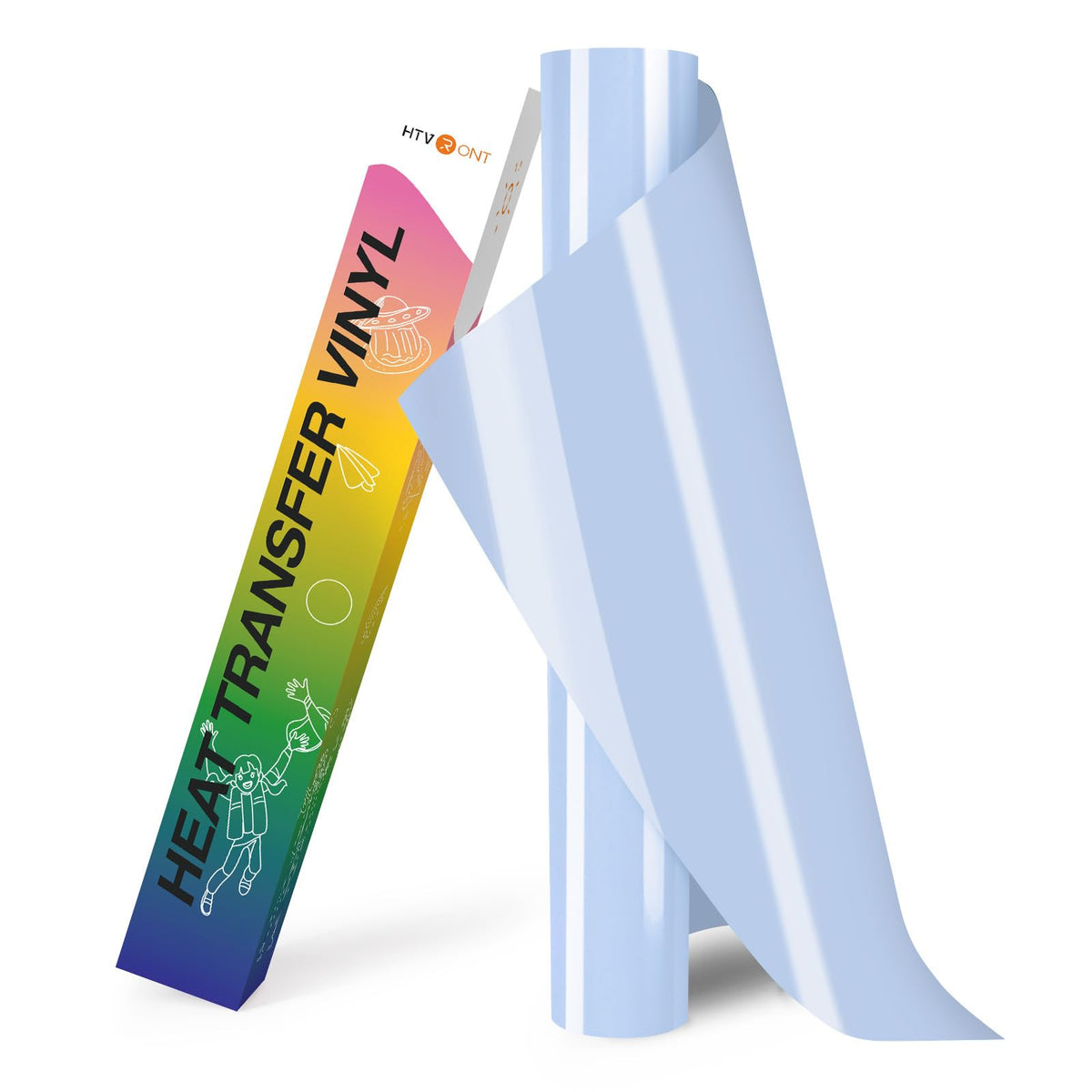 HTVRONT HTV Roll Heat Transfer Vinyl - 12" x 8ft White HTV Vinyl for Shirts Jansha Store