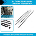 Outer Door Rubber Weather Window Seal Suitable for Toyota Landcruiser 80 Series-0