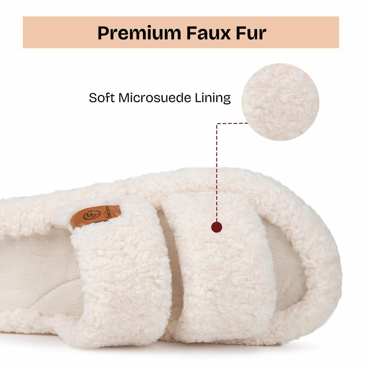 EverFoams Womens Fuzzy Open-toe Slippers Memory Foam Indoor House Shoes Jansha Store