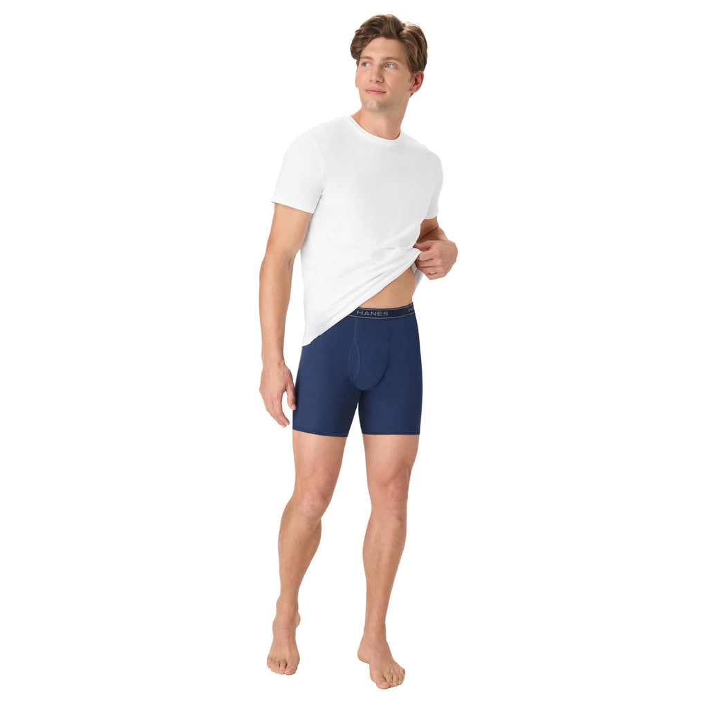 Hanes mens Underwear Boxer Briefs Pack, Cool & Breathable Cotton Moisture-wicking Underwear for Men, No Ride Up Jansha Store