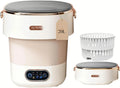 Portable Washing Machine with Spin Basket, Upgraded 20L Foldable Mini Washer【5-Min Wash・3-Min Spin・1-Year Free Replacement】Small Washing Machine for Travel, Dorms, RVs, Camping (Khaki) Jansha Store