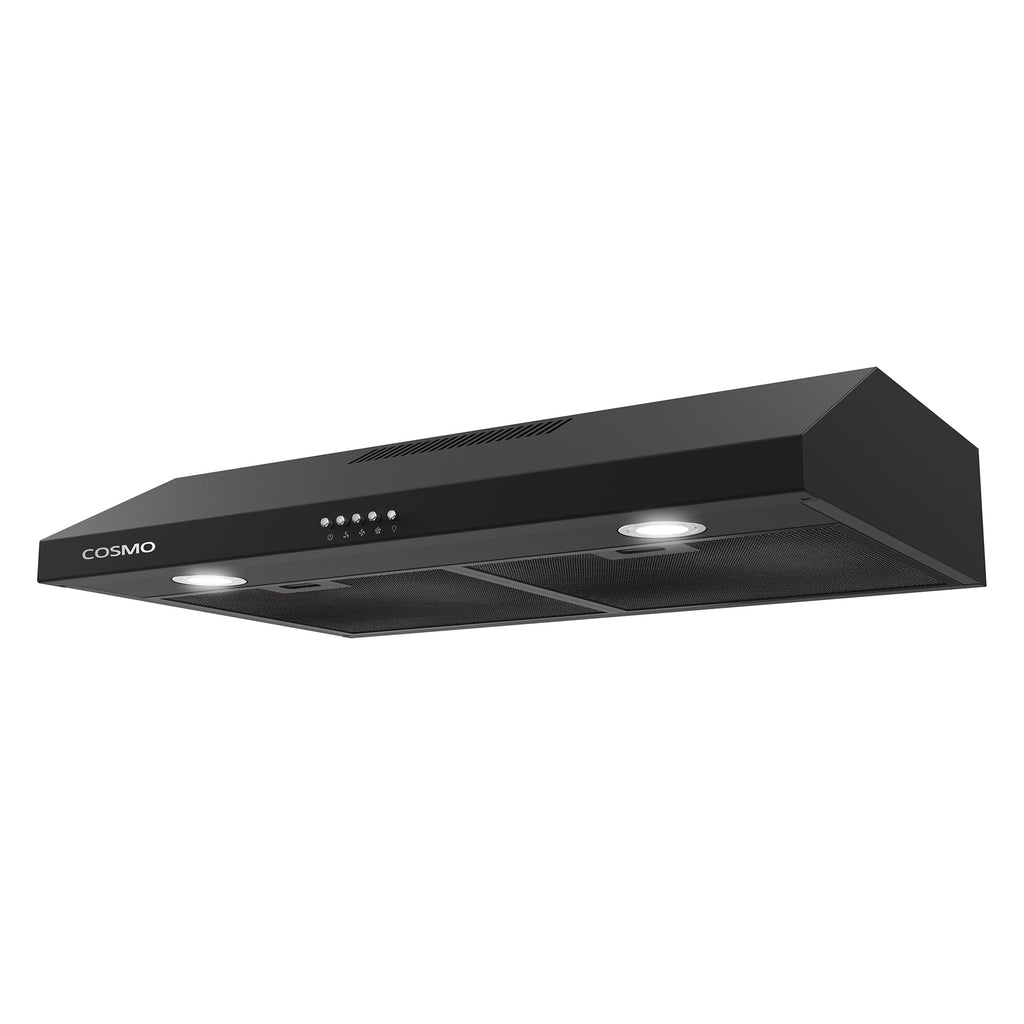 COSMO COS-5MU30 30 in. Delta Collection Ducted Under Cabinet Range Hood, Button Controls, Reusable Filters, LED Lights, Stainless Steel Jansha Store
