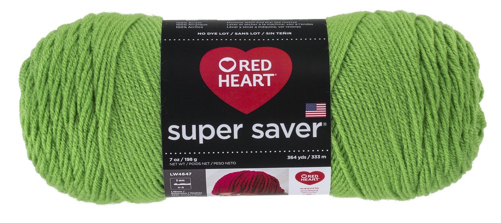 Red Heart E300 Super Saver Economy Yarn, Paddy Green Jansha Store