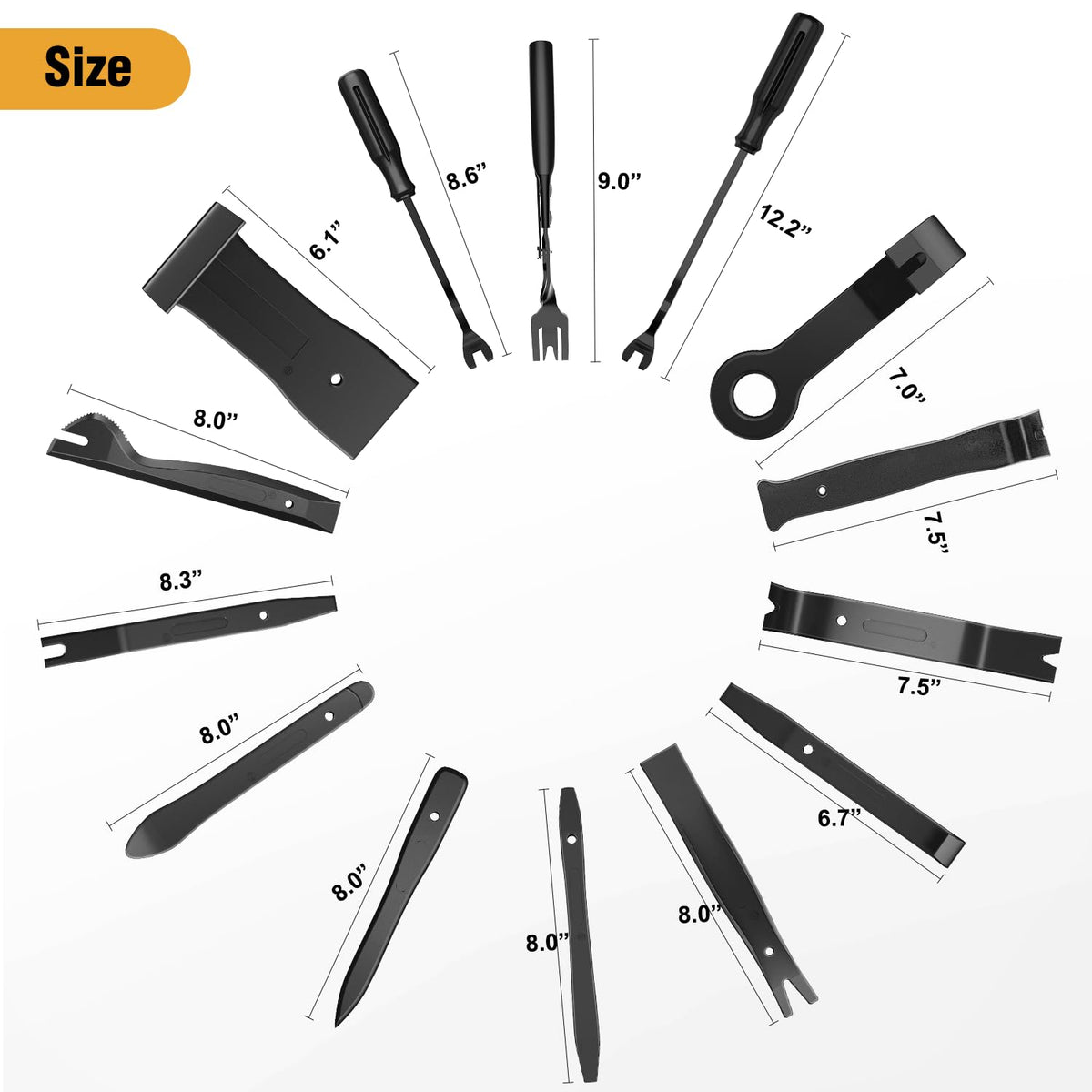 GOOACC 240PCS Bumper Retainer Clips Car Plastic Rivets Fasteners Push Retainer Kit 12 Popular Sizes Auto Push Pin Rivets Set -Door Trim Panel Fender Clips for GM Ford Toyota Honda Chrysler Jansha Store
