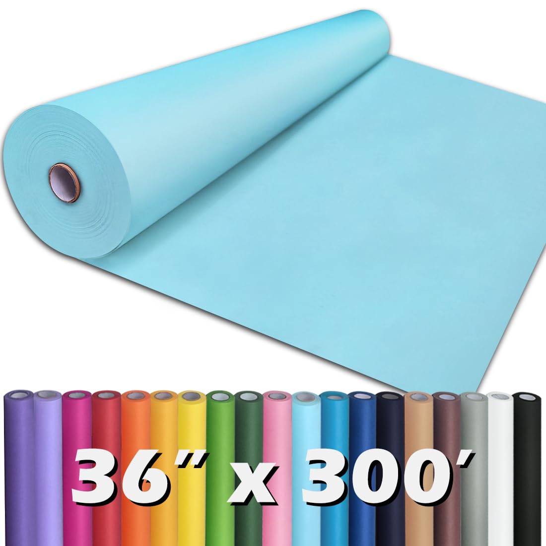 PerkHomy Brown Kraft Paper Roll 17.5" x 1,200" (100') for Gift Wrapping Bulletin Board Craft Art Bouquet Flower Packing Valentines Easel Moving Shipping Floor Poster Covering Table 70GSM 50LB Jansha Store