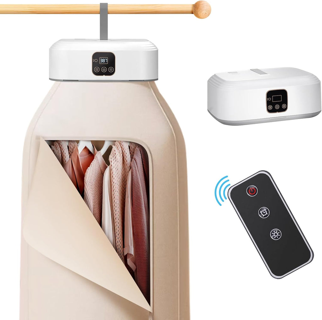 Portable Clothes Dryer - Mini Laundry Dryers with Remote Control - Small Compact Foldable Electric Drying Machine with Dry Bag for Travel RV Home & Apartment Jansha Store