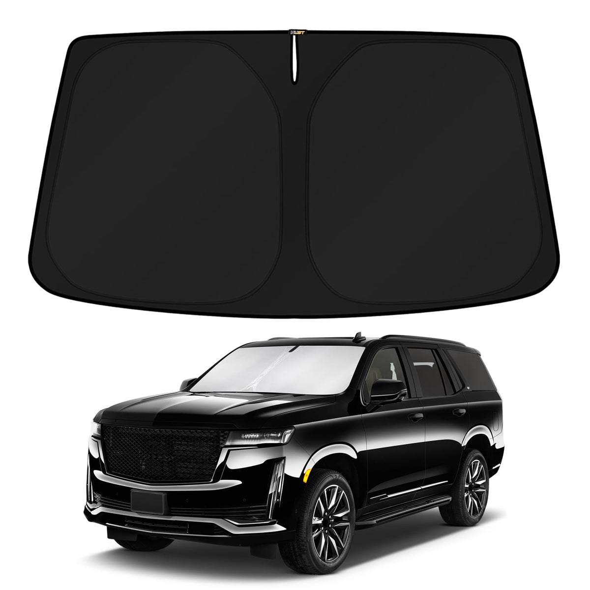 KUST Windshield Sun Shade for 2017-2026 Tesla Model Y/Model 3 Sunshade Accessories (Fit 2025-2026 Model Y Juniper / 2024 Model 3 Highland) Upgraded Foldable Sunshade, Blocks UV Rays Keep Car Cool Jansha Store