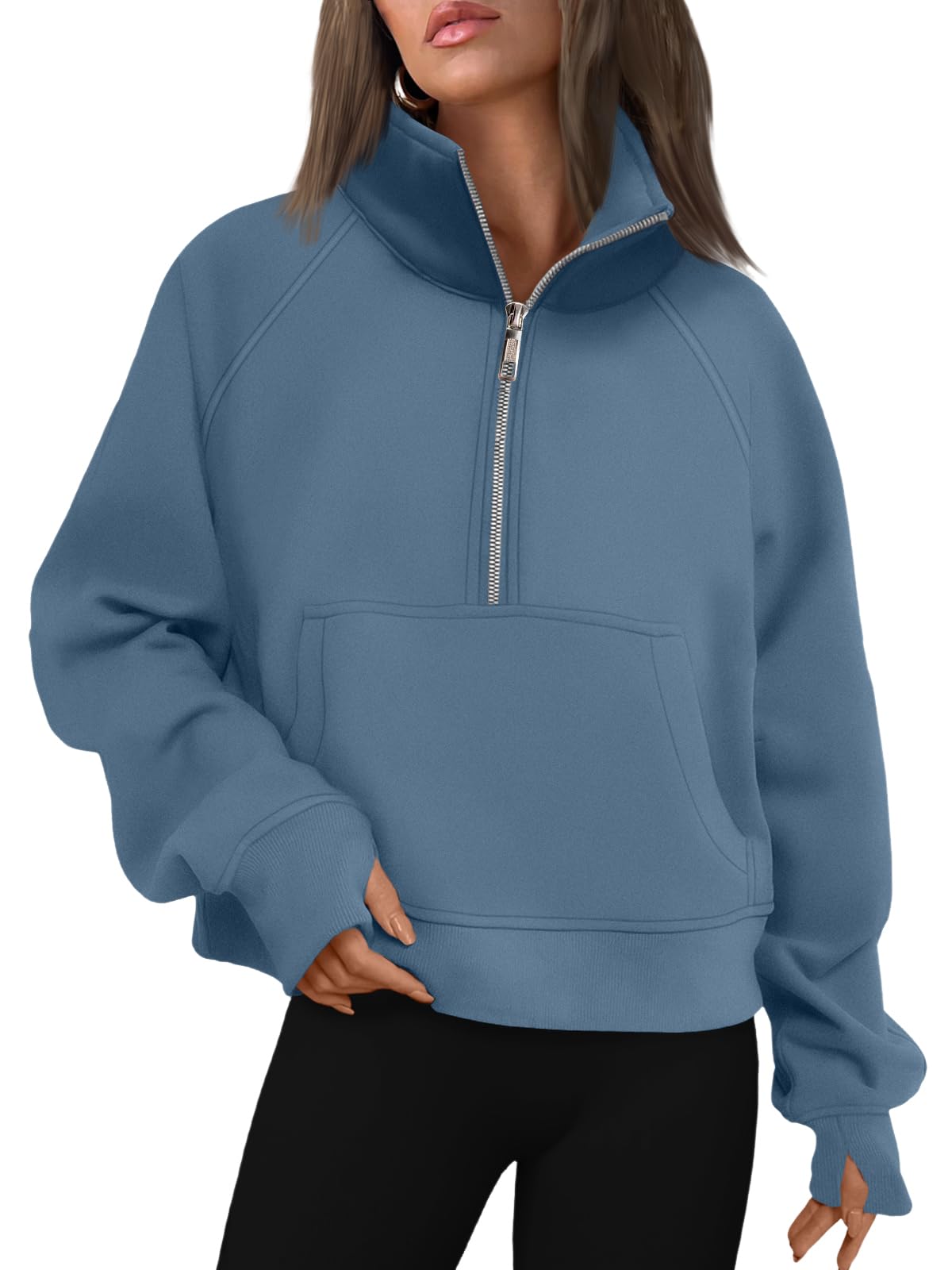 AUTOMET Womens Sweatshirts Half Zip Fleece Pullover Fall Outfits Jansha Store
