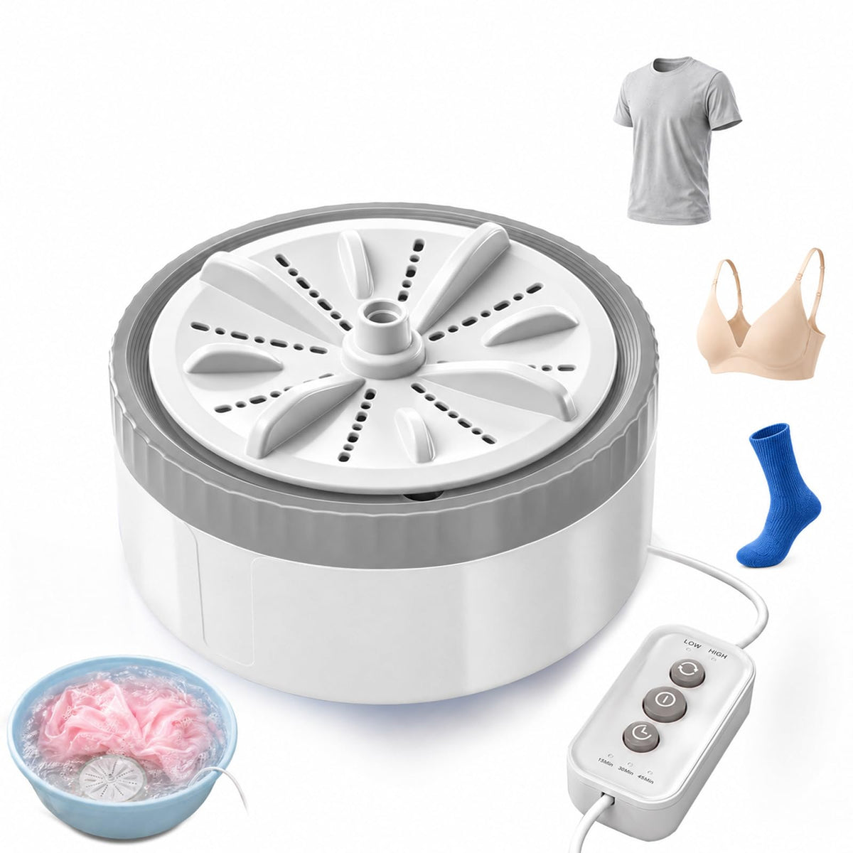 USB Portable Washing Machine | For Clothes & Dishes, Travel, Dorms, RVs Jansha Store