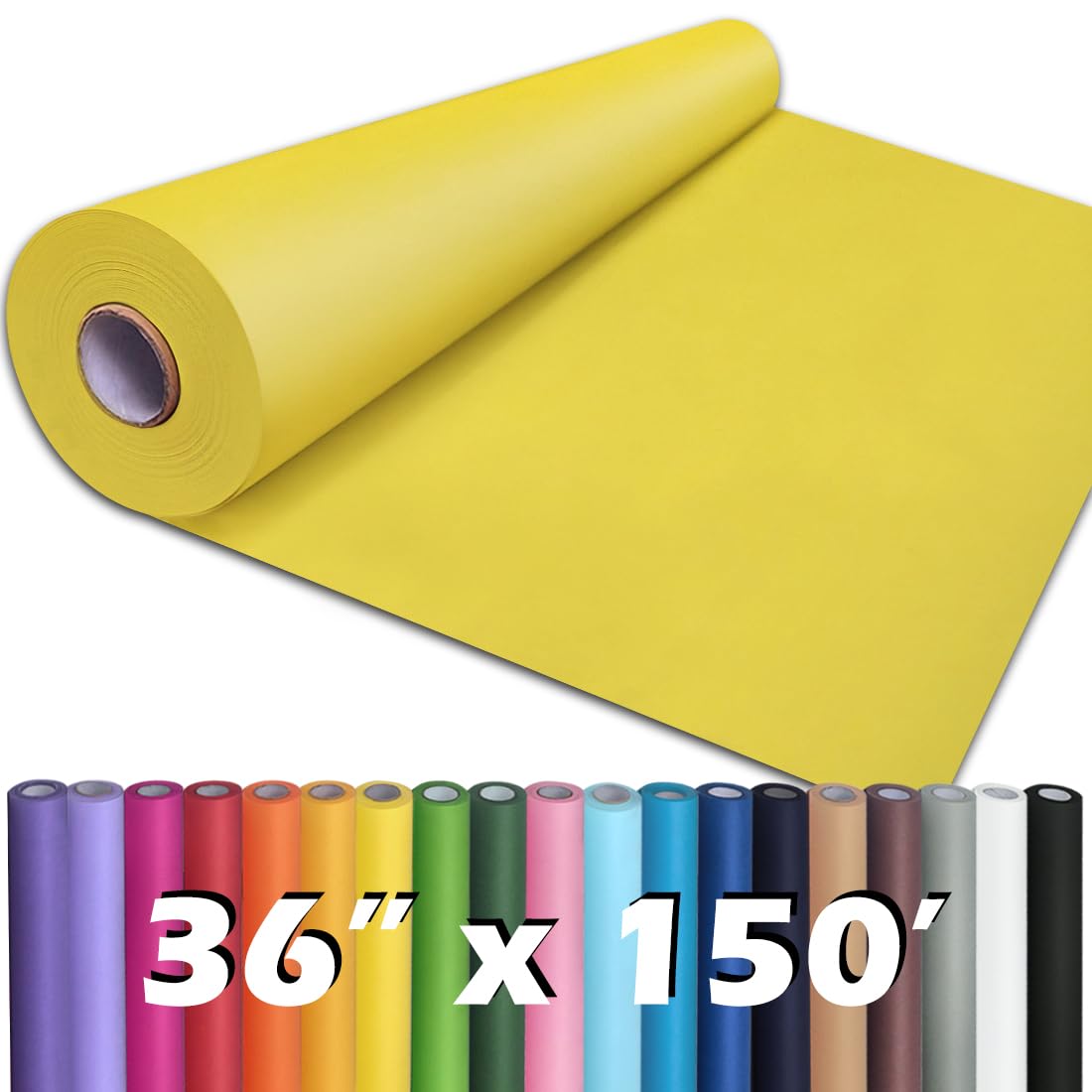PerkHomy Brown Kraft Paper Roll 17.5" x 1,200" (100') for Gift Wrapping Bulletin Board Craft Art Bouquet Flower Packing Valentines Easel Moving Shipping Floor Poster Covering Table 70GSM 50LB Jansha Store