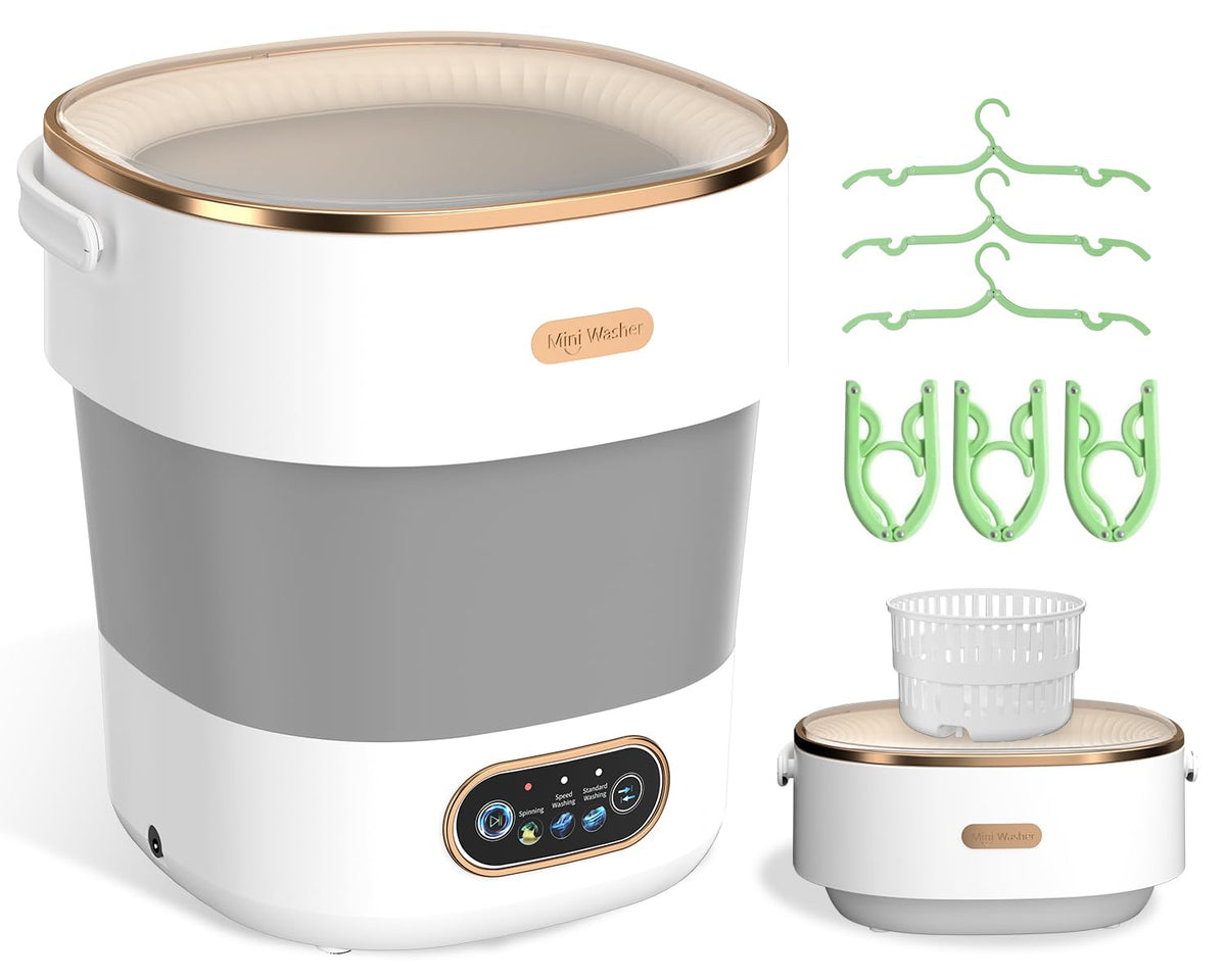 JUJOJB Portable Washing Machine, Folding 20L Mini Washer and Spin-Dryer Jansha Store