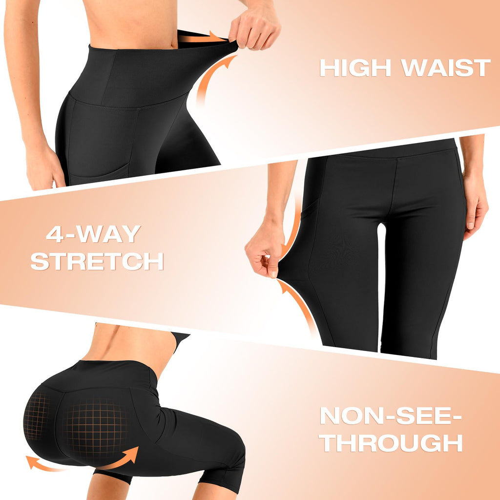 Leafigure 2-Pack High Waist Leggings with Pockets for Women Jansha Store