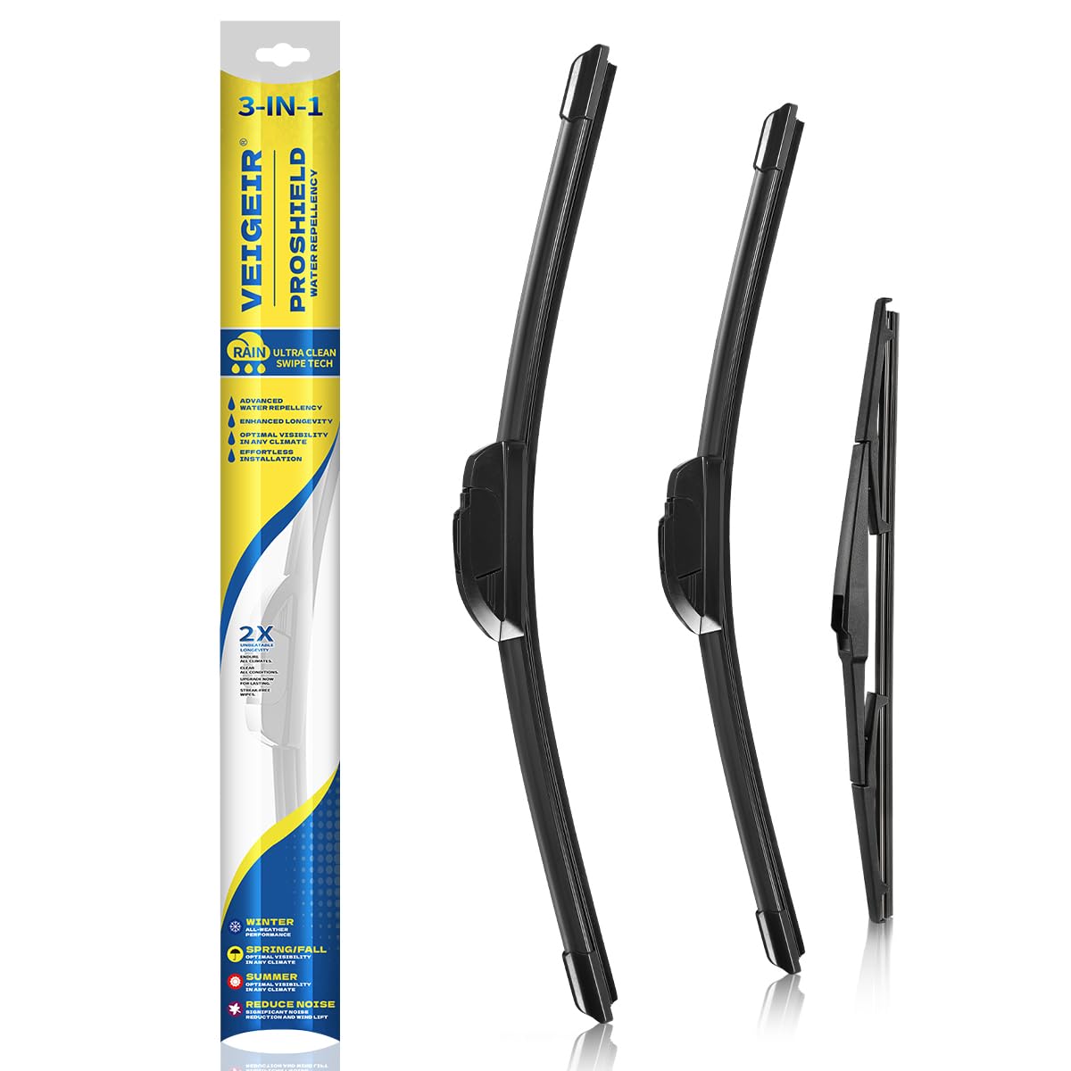 3 Pack Windshield Wiper Blades Compatible with Nissan Rogue 2014-2023 Pathfind 2013-2021 Original Factory Quality Front Rear Wipers Blade Set for My Car - 26" 17" 12" Jansha Store