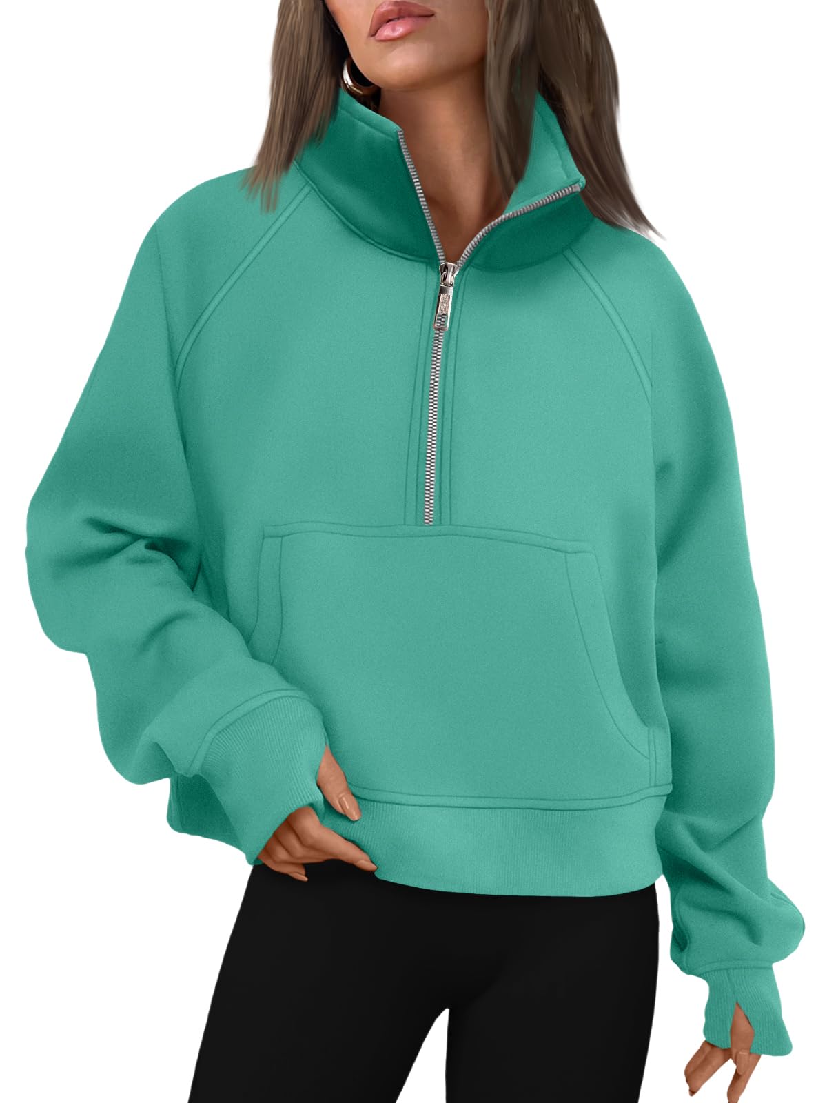 AUTOMET Womens Sweatshirts Half Zip Fleece Pullover Fall Outfits Jansha Store